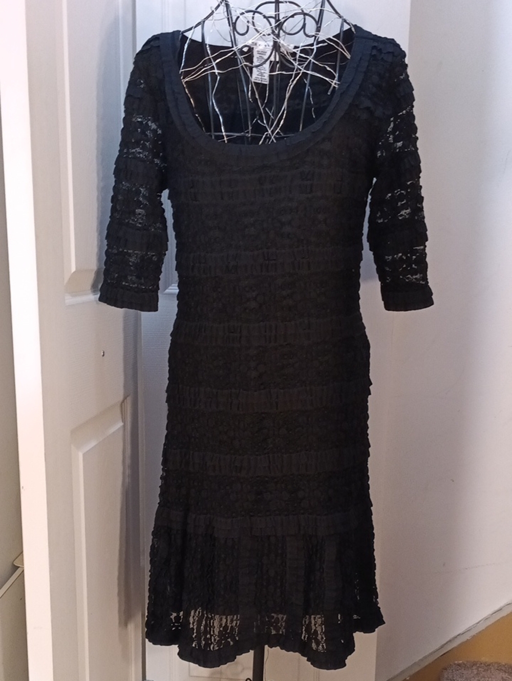 Max Studio Black Lace Midi Dress